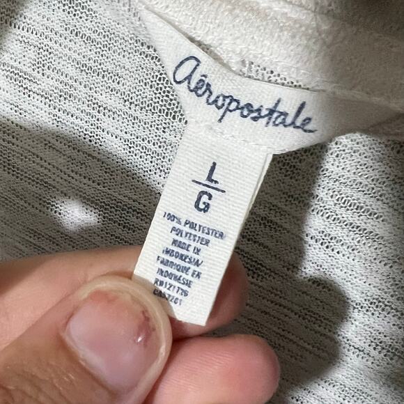 Aeropostale Lightweight Cardigan L White - Picture 3 of 4